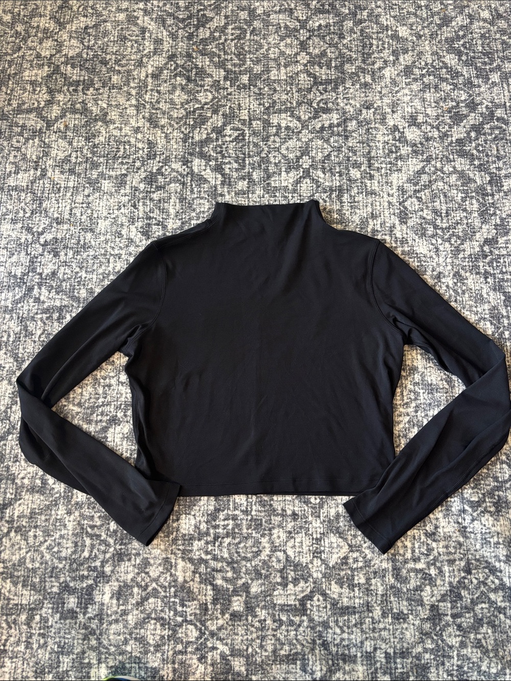 Lululemon All Aligned Mock Neck Long Sleeve - size 10 - black